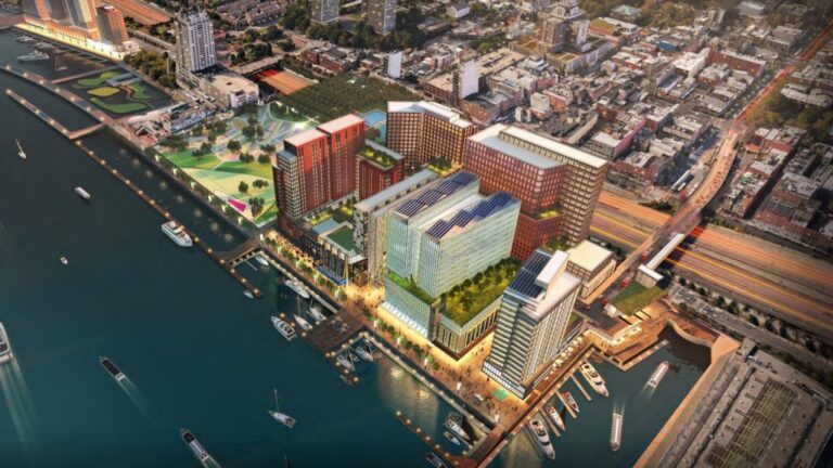 Rendering of Hoffman's proposed development at Penn's Landing (Proposal screenshot)