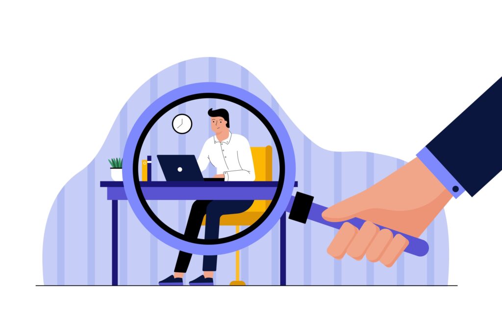 main bigstock-Business-Work-Observation-P-383122685 The pandemic has accelerated a disconcerting trend: Workplace-surveillance software. (Alphavector / Big Stock Photo)