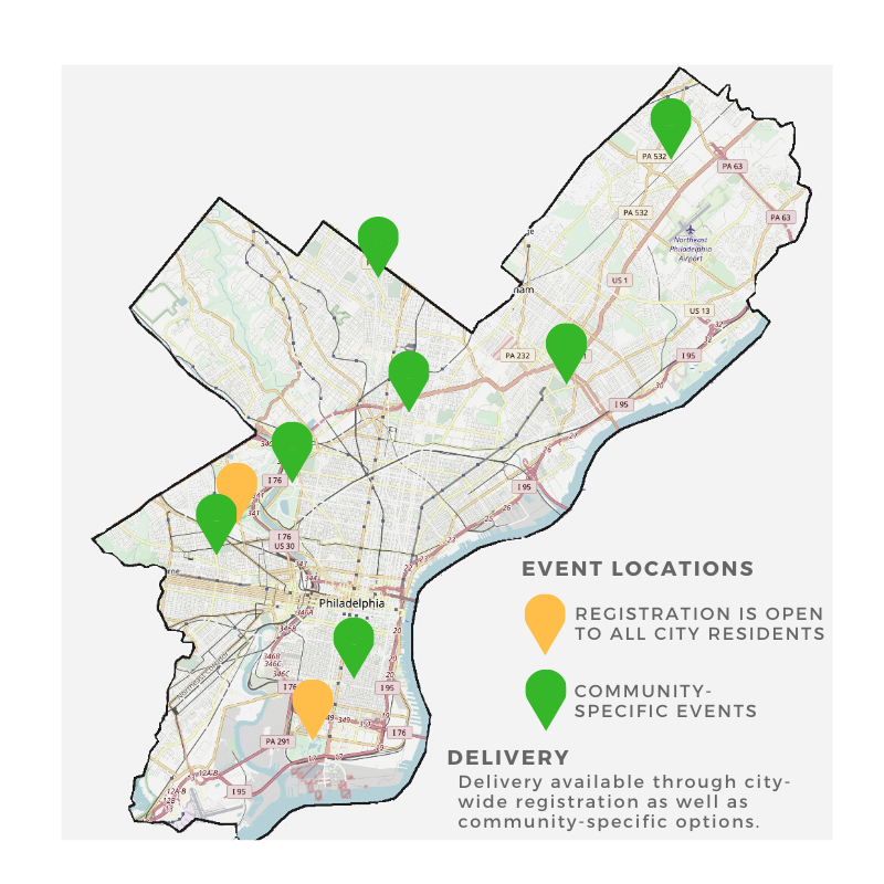 TreePhilly fall 2020 giveaway locations