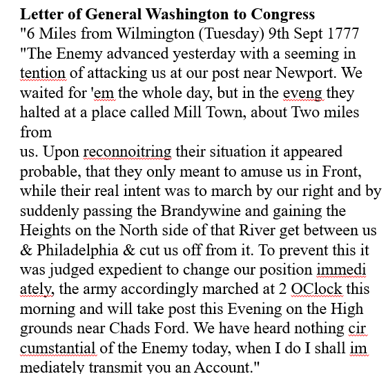 Gen. Washington mentioned the encampment in a 1777 letter to Congress