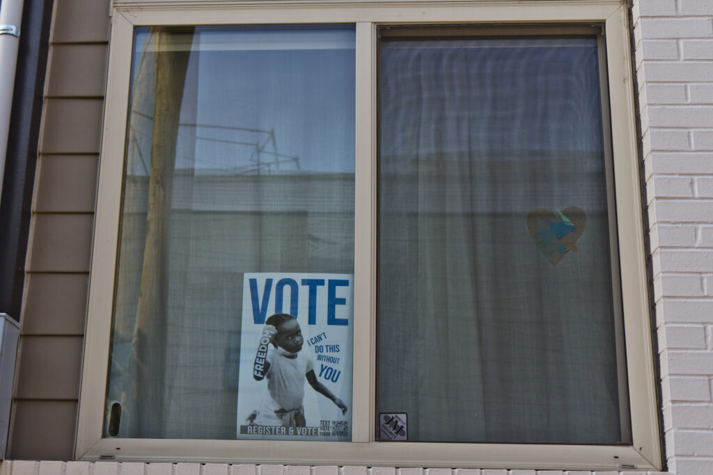2020 10 19 k paynter vote windows-12 A vote poster in a East Kensington window