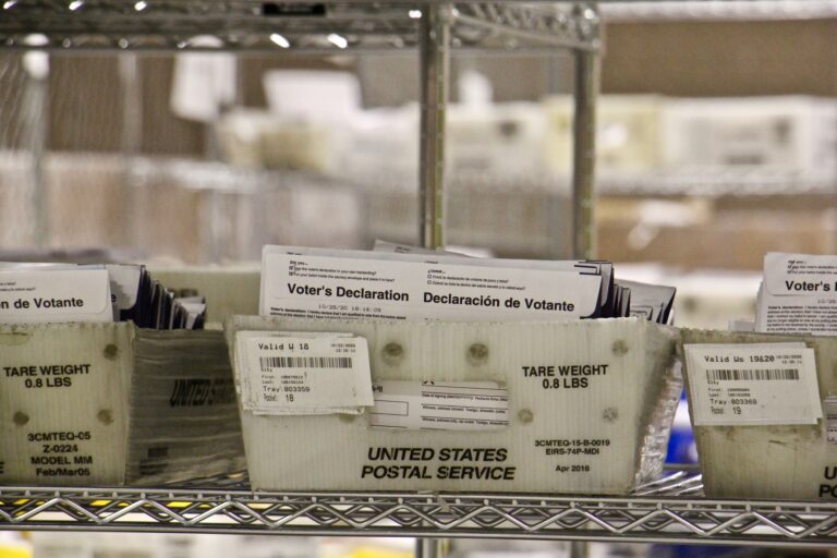 Mail-in ballots. (Emma Lee/WHYY)