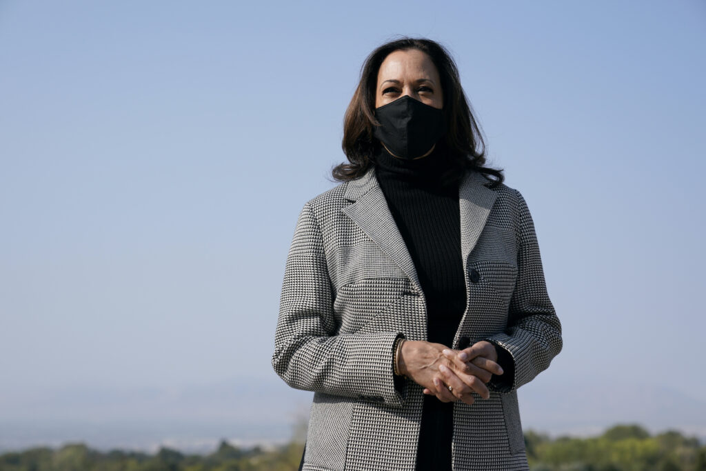 Kamala Harris Democratic vice presidential candidate, Sen. Kamala Harris, D-Calif., speaks in Salt Lake City on Oct. 3, 2020. (AP Photo/Patrick Semansky)