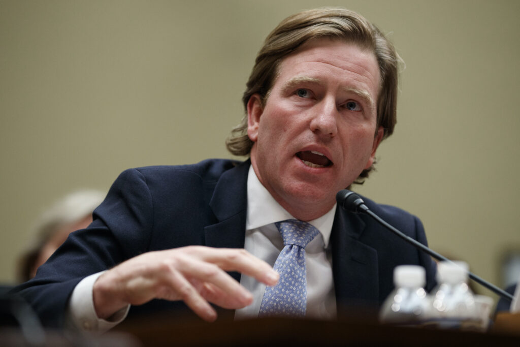 Christopher Krebs In this May 22, 2019 file photo, Department of Homeland Security Cybersecurity and Infrastructure Security Agency Director Christopher Krebs testifies on Capitol Hill in Washington. (AP Photo/Carolyn Kaster)