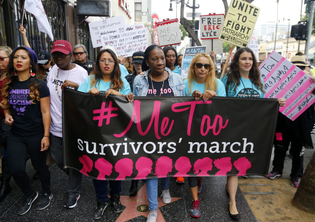 Tarana Burke Tarana Burke marches with others at the #MeToo March in the Hollywood section of Los Angeles in 2017