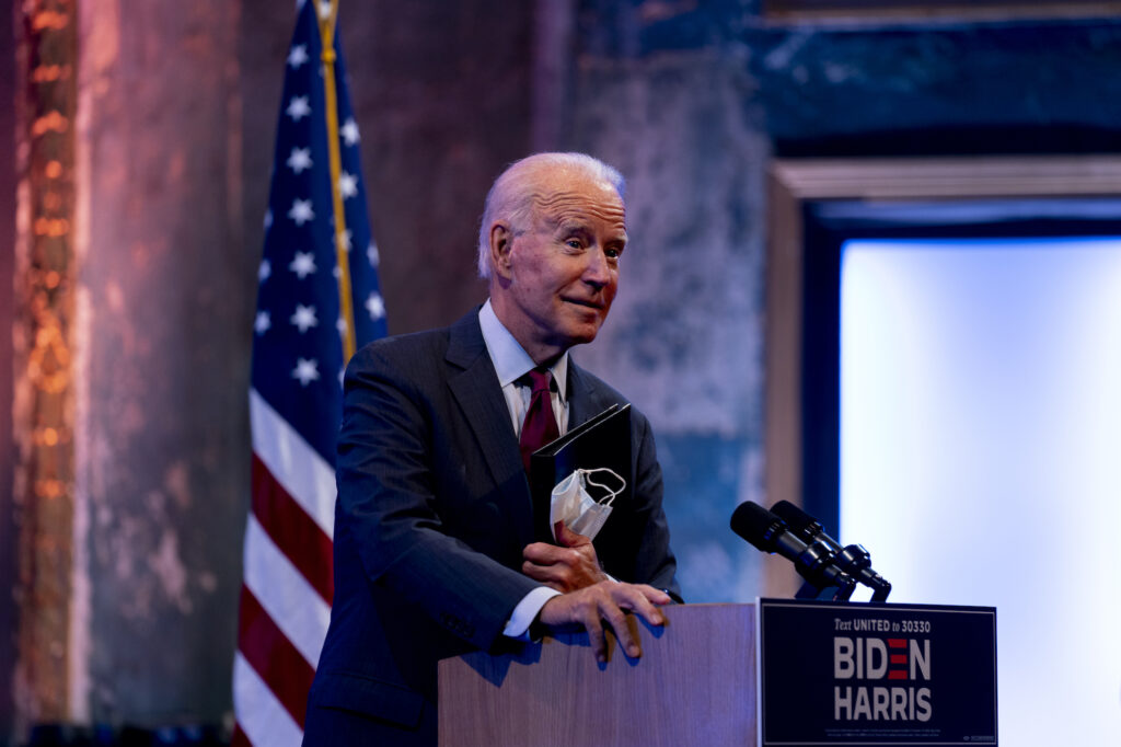 Joe Biden gives a speech at The Queen Theater in Wilmington Joe Biden gives a speech at The Queen Theater in Wilmington