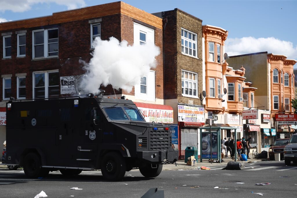 America Protests Pennsylvania Police deploy tear gas to disperse a crowd during a protest Sunday, May 31, 2020, in Philadelphia over the death of George Floyd. Floyd died May 25 after he was pinned at the neck by a Minneapolis police officer. (AP Photo/Matt Rourke)