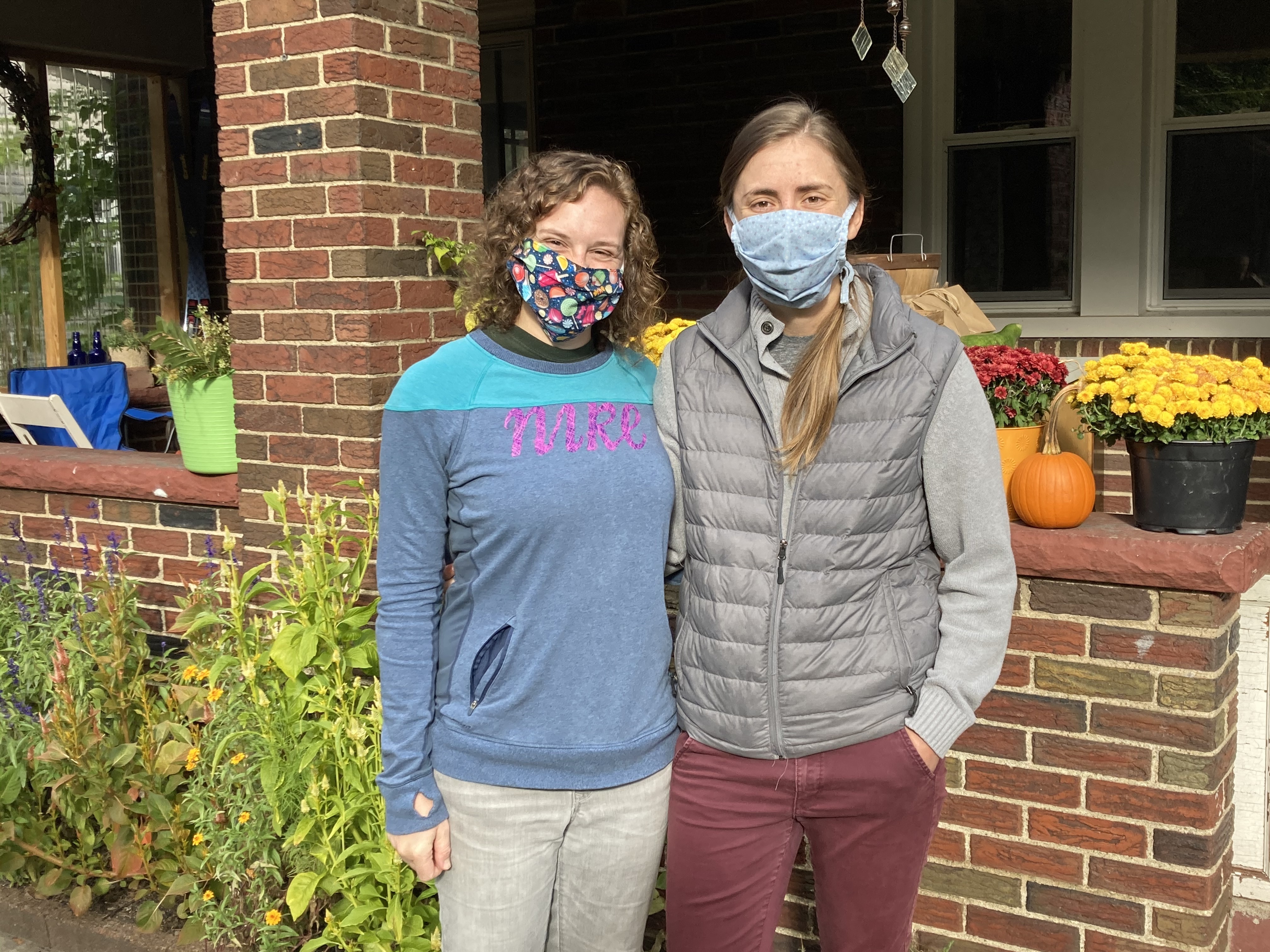 Breanna Mekuly (left) with her girlfriend Erin Carey