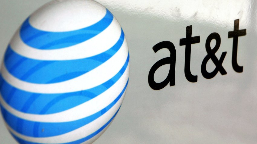 AT&T logo An AT&T logo is displayed on an AT&T truck