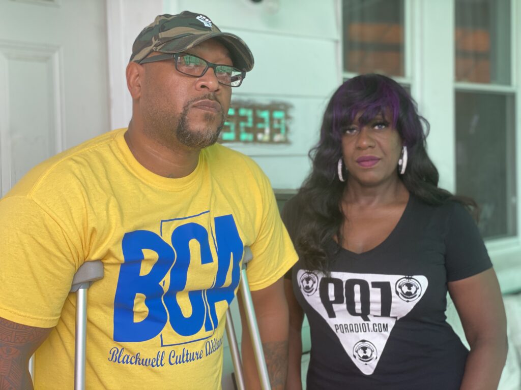 IMG_1351 Tommy and Saj Blackwell at their West Philadelphia home. (Chris Norris/WHYY)
