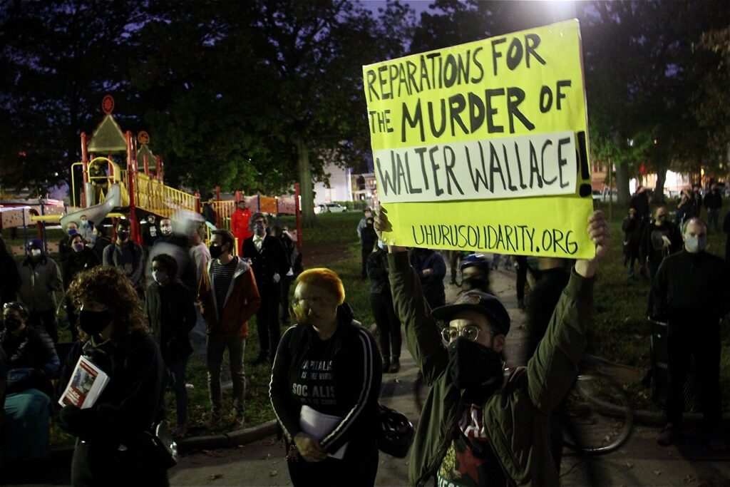 Image from iOS (195) A crowd gathers at Malcolm X Park to protest the police shooting of Walter Wallace Jr.