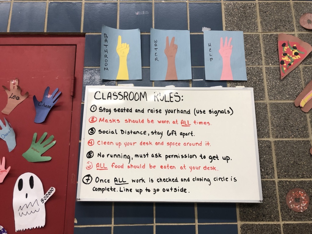 A list of rules is pictured at Vogt Access Center
