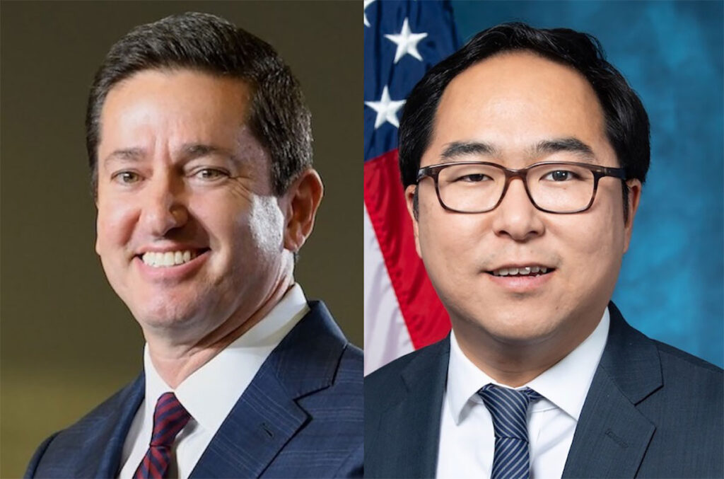 andy_kim_david_richter_NJ_3rd_district_101520-2 Left to right: David Richter and U.S. Rep. Andy Kim are vying for the U.S House of Representatives seat for New Jersey’s 3rd Congressional district. (campaign photos)
