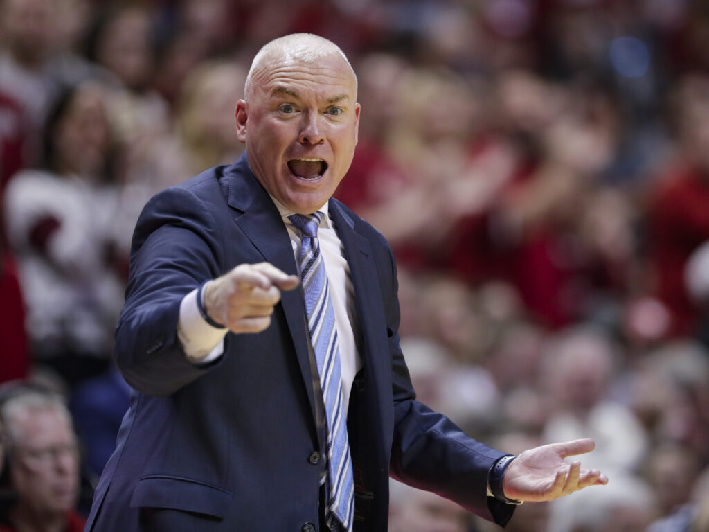 Penn State University head basketball coach Pat Chambers has resigned from his post. Penn State head coach Pat Chambers gestures in the second half of an NCAA college basketball game in Bloomington, Ind., Sunday, Feb. 23, 2020. Indiana defeated Penn State 68-60. (AP Photo/Michael Conroy)