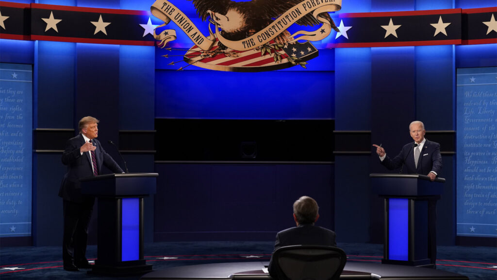 Joe Biden,Donald Trump,Chris Wallace Former VP Joe Biden (right) got some attention for using an Arabic phrase that means 'God willing' during his Sept. 29 debate with President Donald Trump. (Patrick Semansky/AP Photo)