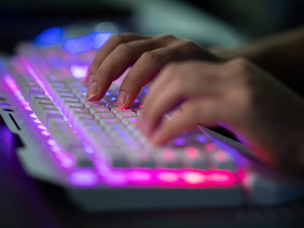 CHINA-TECHNOLOGY-HACKING Prince, a member of the hacking group Red Hacker Alliance who refused to give his real name, using his computer at their office