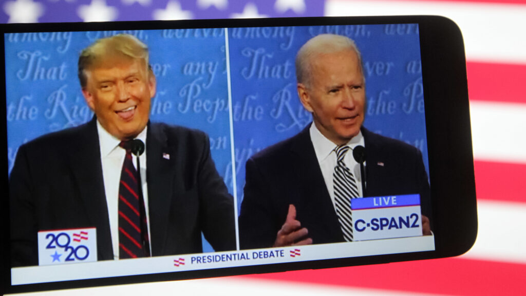 President Trump and former Vice President Joe Biden’s debate this week was low on substance and high on interruptions and aggression, particularly from Trump. President Trump and former Vice President Joe Biden's debate this week was low on substance and high on interruptions and aggression, particularly from Trump. (SOPA Images/LightRocket via Getty Images)