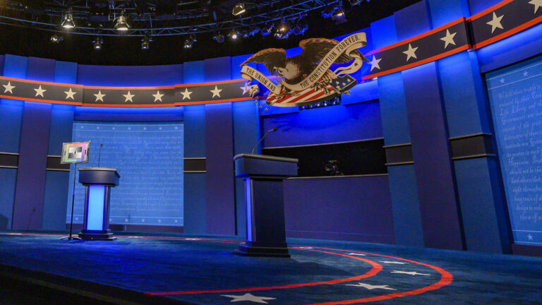 The stage for the final presidential debate