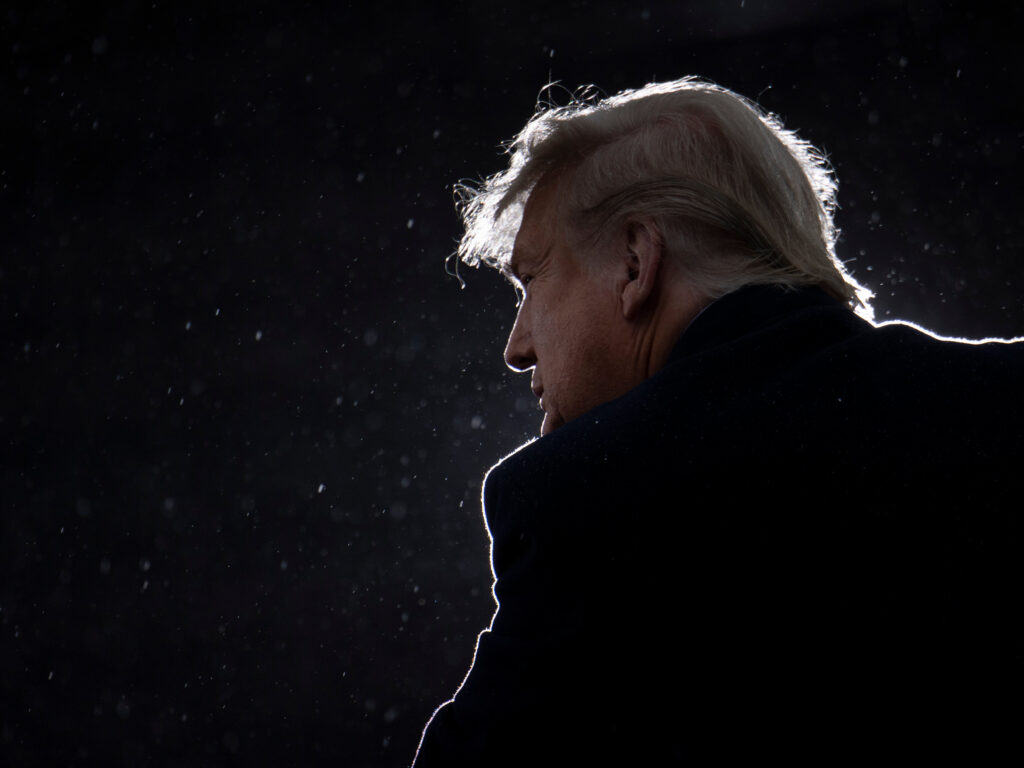 President Trump addresses a rally this week at Capital Region International Airport in Lansing, Mich. President Trump addresses a rally this week at Capital Region International Airport in Lansing, Mich. (Brendan Smialowski/AFP via Getty Images)