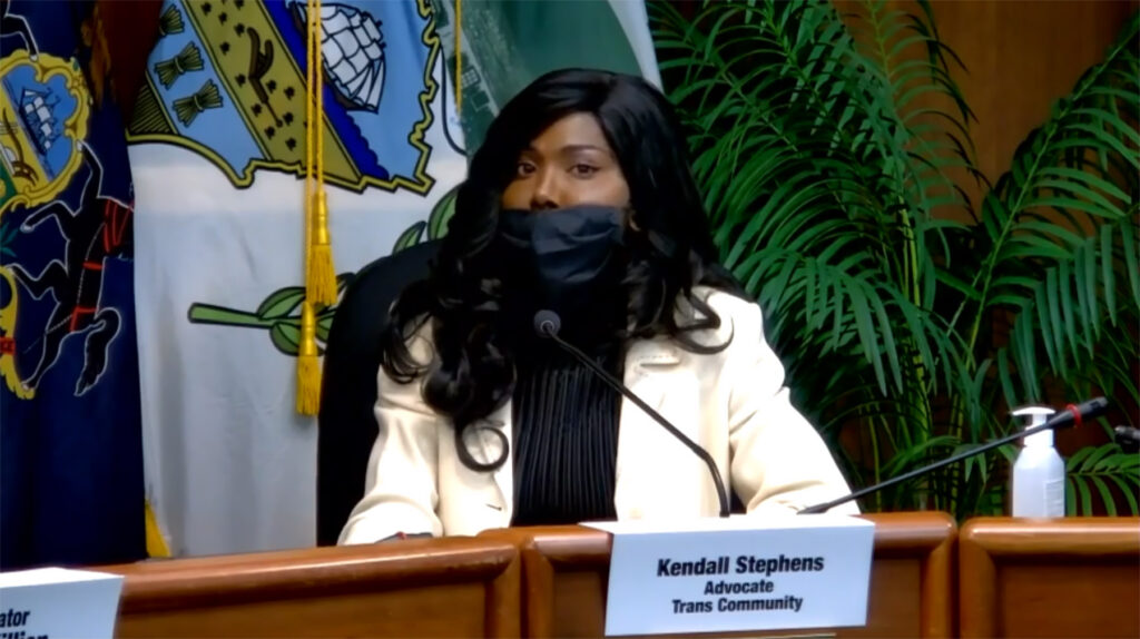 kendallstephens-harrisburgcommittee Kendall Stephens testifies in front of the Pa. Senate Majority Policy Committee in October 2020. (Pa. Senate Policy Committee)