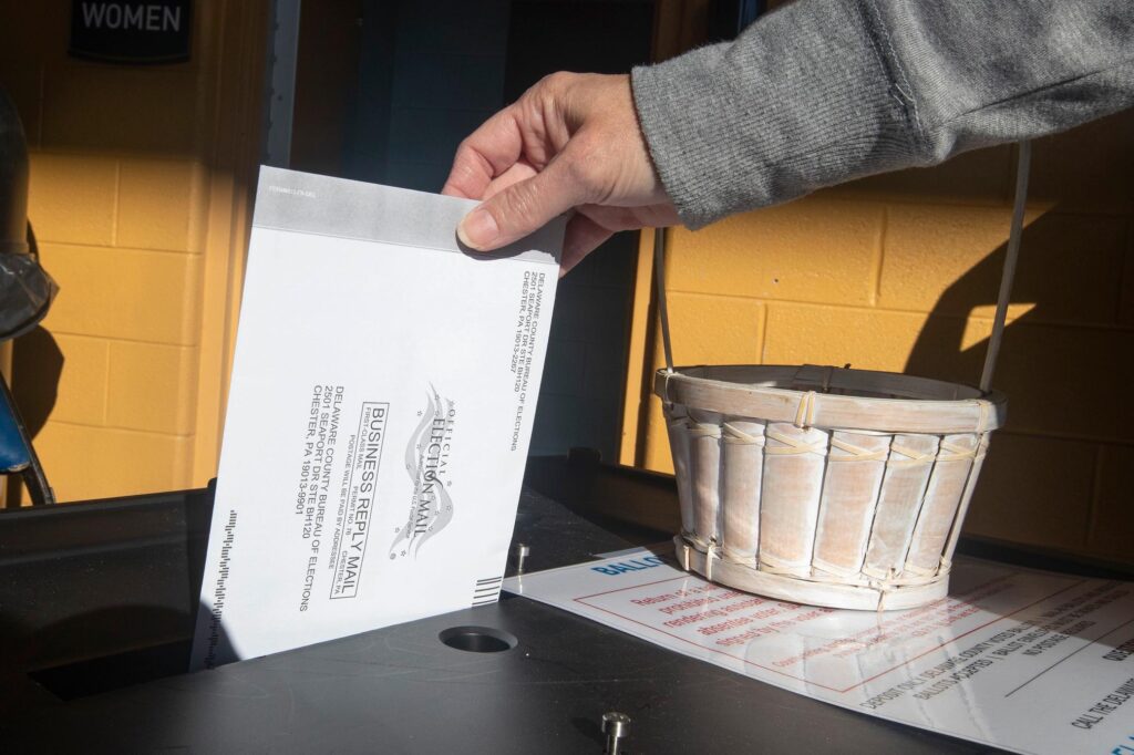 mail_ballot_election_inky_102920 A voter returns their mail ballot