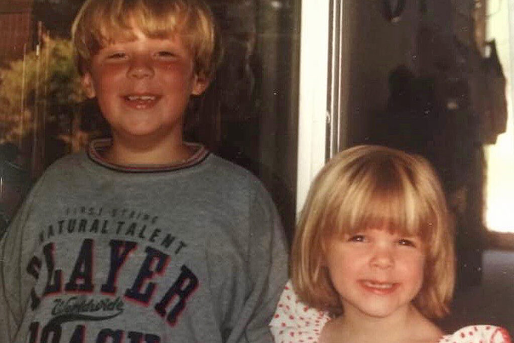 maya_zack_1200 Maja Watkins, (right) at 5 years old, with brother Zachary Miletich, 7, in Danville, California, 1992. (Courtesy of Maja Watkins)