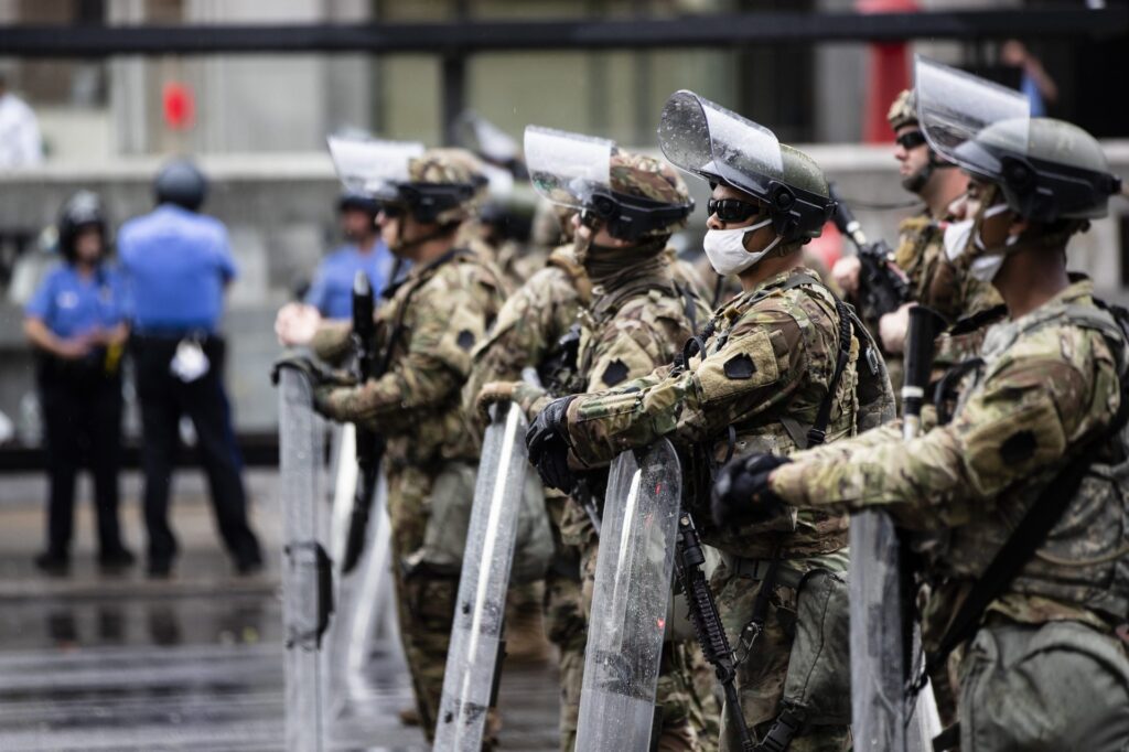 pennsylvania-national-guard-philadelphia-june-2020-1920×1279 Pennsylvania National Guard and police stand guard in Philadelphia, Wednesday, June 3, 2020. (Matt Rourke/AP Photo)