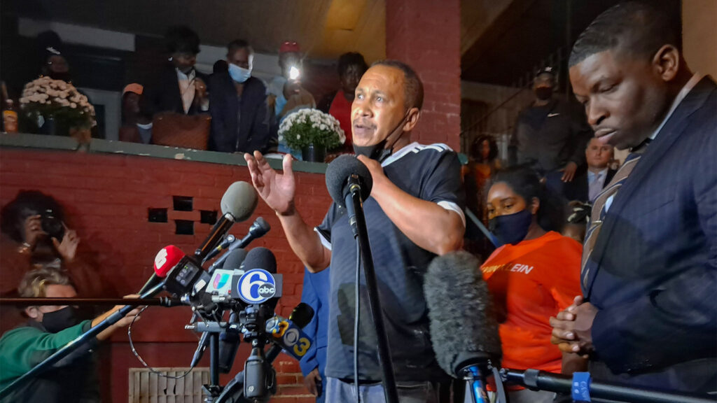 (Walter Wallace Sr. speaks to the media the day after his son was shot by Philly police officers XIMENA CONDE / WHYY)