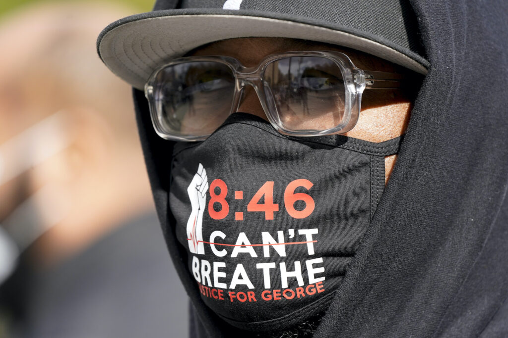 Election 2020 Floyd’s Brother Terrence Floyd, brother of George Floyd, waits to speak at a Get Out the Vote Rally outside the Brooklyn Museum, Tuesday, Nov. 3, 2020, in New York. (AP Photo/Frank Franklin II)