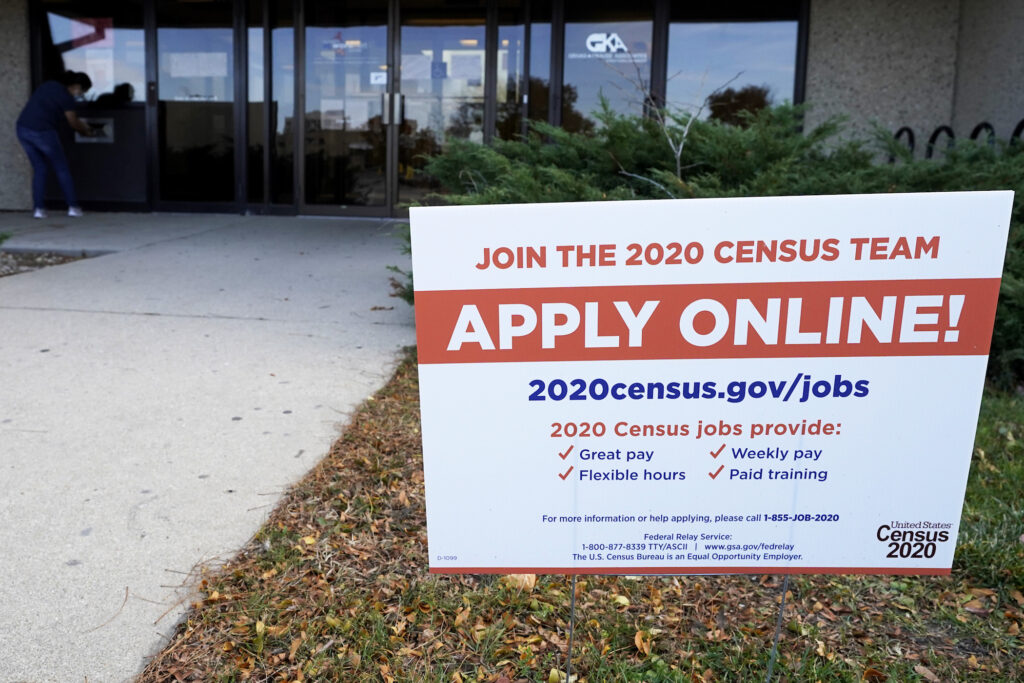 Virus Outbreak Illinois Unemployment A sign is seen outside of IDES (Illinois Department of Employment Security) WorkNet center in Arlington Heights, Ill., Thursday, Nov. 5, 2020. Illinois reports biggest spike in unemployment claims of all states. (AP Photo/Nam Y. Huh)