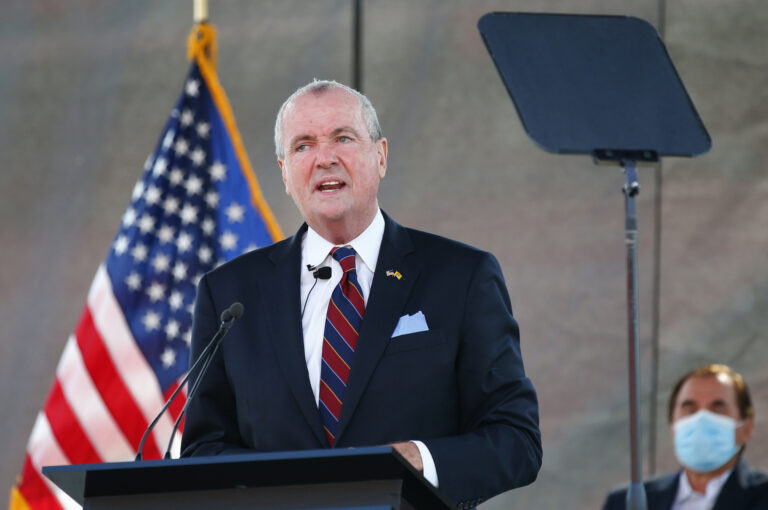 New Jersey Gov. Phil Murphy speaks during his 2021 budget address