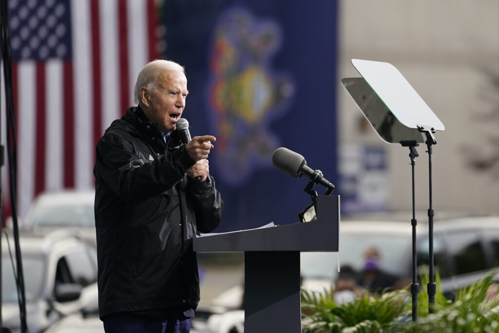 Joe Biden Joe Biden speaks at a “Souls to the Polls” drive-in rally at Sharon Baptist Church