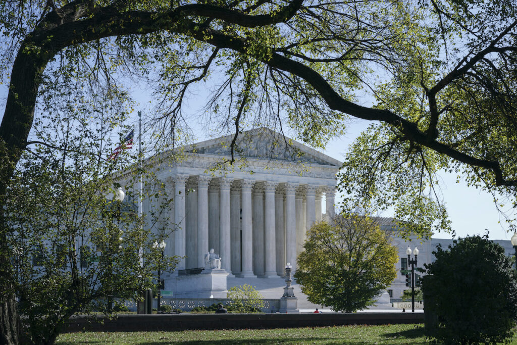The Supreme Court is seen on Election Day, Tuesday, Nov. 3, 2020, in Washington.