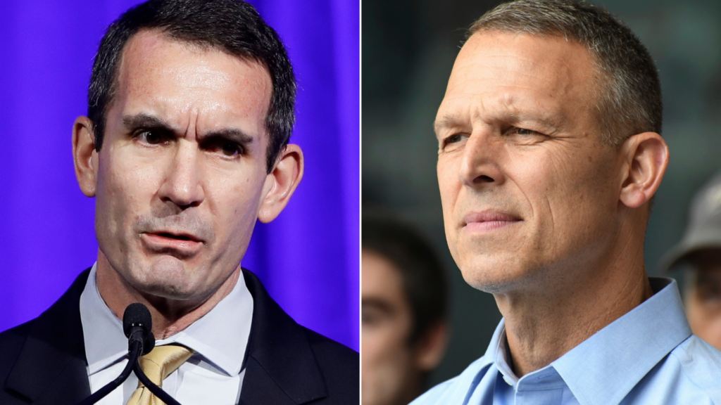 DePasquale-and-Perry-1920×1080 This photo collage shows 10th Congressional District candidates: Democrat Eugene DePasquale, left, and Republican Scott Perry, right. (AP Photo)