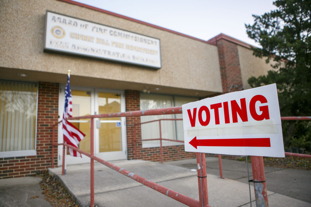 Hounds walk to help save others of their kind polling place