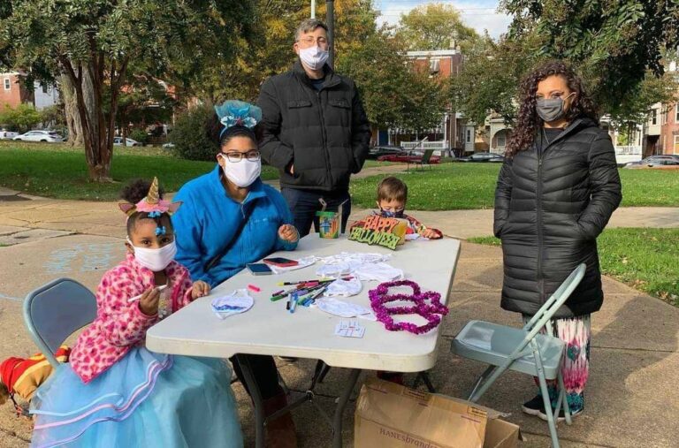 West Side Grows held a Halloween event for the children of Wilmington's West Side neighborhood. Masks were given distributed to attendants. (Courtesy of Jason McCall)