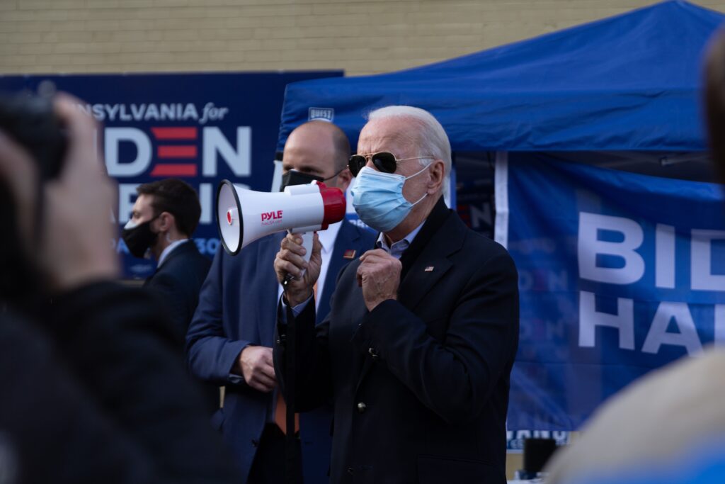 Image from iOS (196) Democratic presidential candidate Joe Biden made a campaign stop in Northwest Philadelphia on Election Day. (Kimberly Paynter/WHYY)