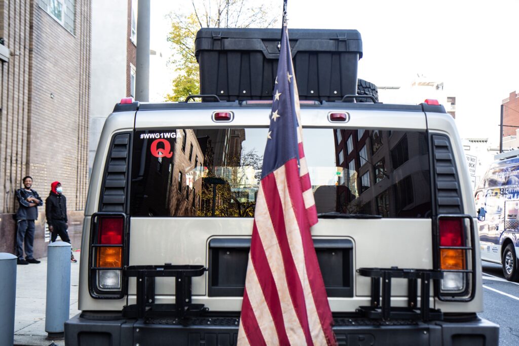 Image from iOS (208) Philadelphia police say they are investigating an alleged plot to attack the Pennsylvania Convention Center in Philadelphia connected to a Hummer parked nearby. (Kimberly Paynter/WHYY)