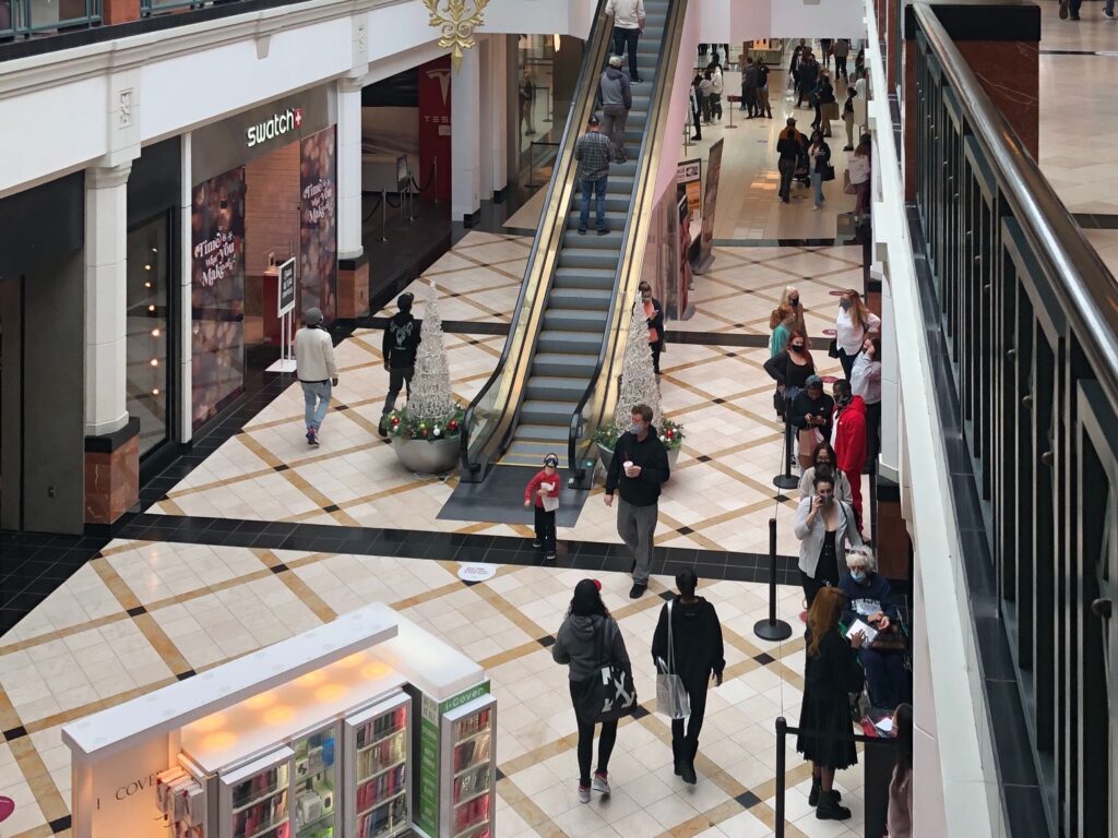 Image from iOS (236) The morning Black Friday shopping crowd at King of Prussia Mall was much sparser than in past years. (Courtesy of Kenneth Cooper Sr.)
