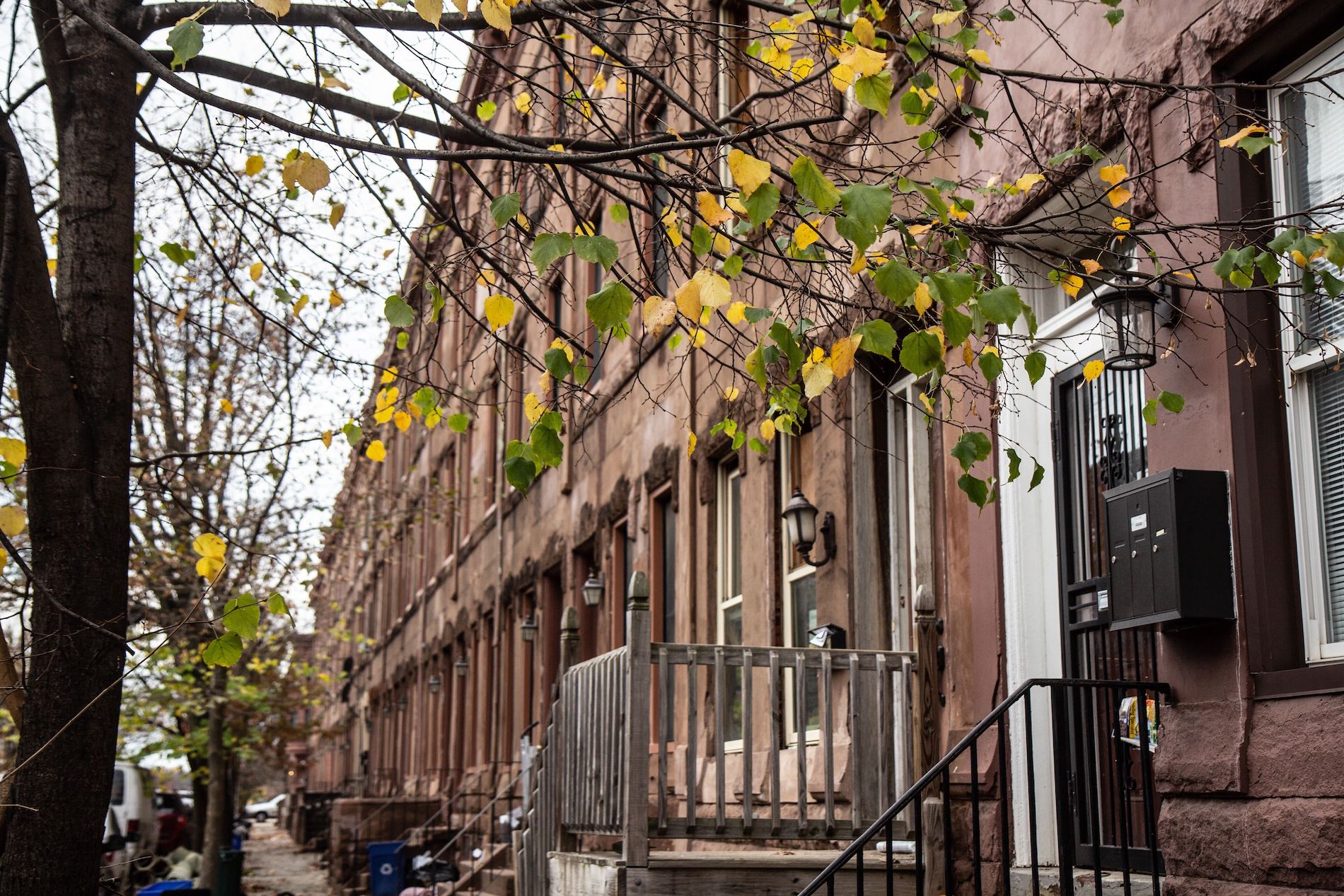 Brownstones on the 3100 block of Diamond Street in Philadelphia’s Strawberry Mansion neighborhood. 