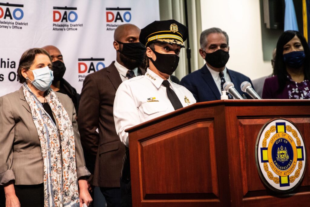 PPD_walter_wallace_jr_presser_KP_110420_01 Philadelphia Police Commissioner Danielle Outlaw announces the names of the officers who shot and killed Walter Wallace Jr. and says that this is first release of body camera footage in the department’s history.