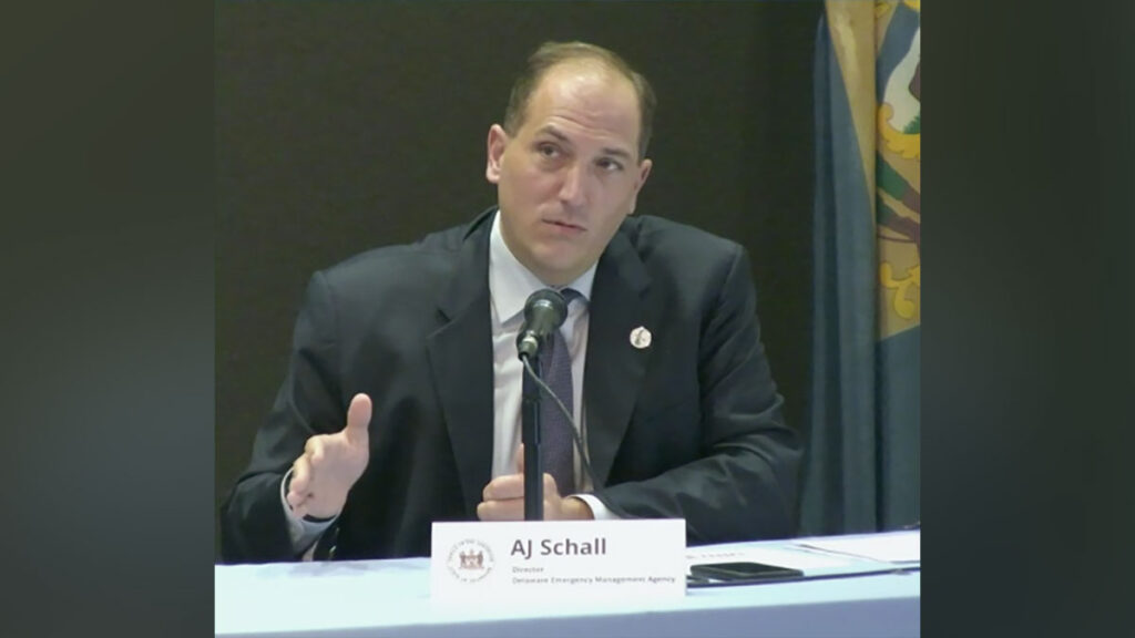 aj-schall-screenshot Delaware Emergency Management Agency Secretary A.J. Schall (de.gov)