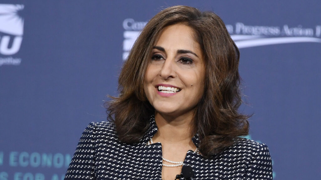 Neera Tanden, president and CEO of the Center for American Progress, speaks at a forum on wages and working people on April 27, 2019. President-elect Joe Biden is nominating Tanden to run the Office of Management and Budget. Neera Tanden, president and CEO of the Center for American Progress
