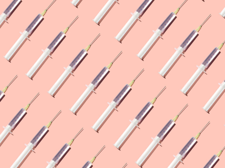 An illustration of syringes