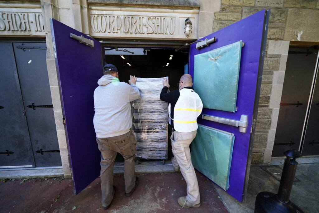 mail-in-ballots-pa-november-2020-1920×1280 Chester County, Pa., workers transport mail-in and absentee ballots to be processed at West Chester University, Wednesday, Nov. 4, 2020, in West Chester. (Matt Slocum/AP Photo)