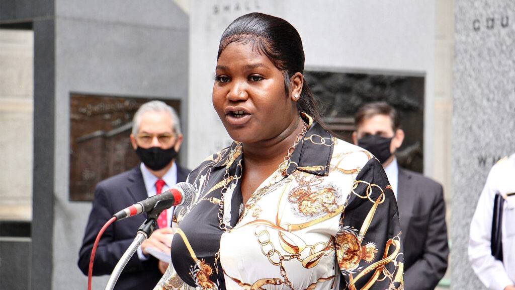 transwoman-tatyanawoodard-mazzoni-crop (1) Tatyana Woodard of Philly's Mazzoni Center, a trans woman, has encouraged the Pa. Legislature to pass laws that would protect transgender people. (Emma Lee/WHYY)