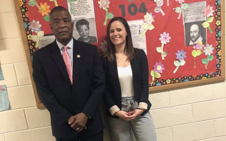 Universal Daroff Charter School Principal James Ruffin, left, and Assistant Principal Katie Hollenbach. (Devon Allen/Universal Daroff Charter School)
