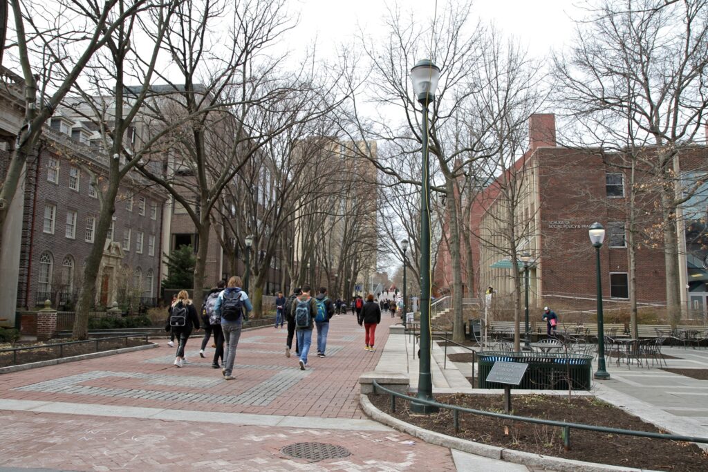 Locust Walk on the University of Pennsylvania campus.