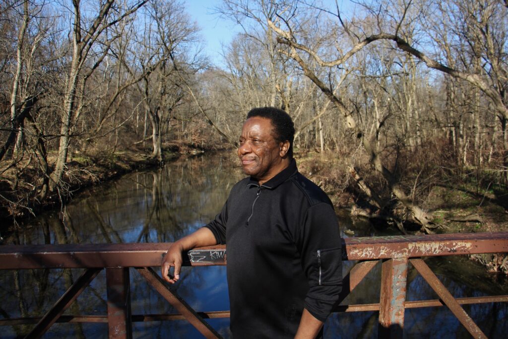 2020 12 10-e lee-randy gibson-tacony creek park-musical compositions Composer Randy Gibson walking the trails of Tacony Creek Park