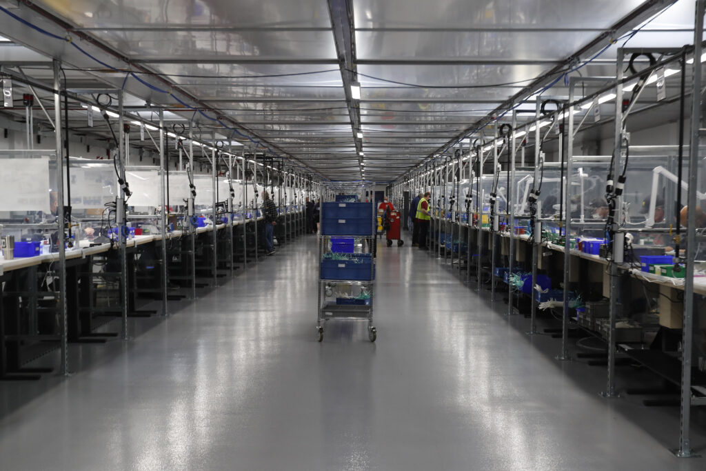 Virus Outbreak Deadly Shortages This Wednesday, May 13, 2020 file photo shows work stations in the Ford Rawsonville plant in Ypsilanti Township, Mich. (AP Photo/Carlos Osorio)